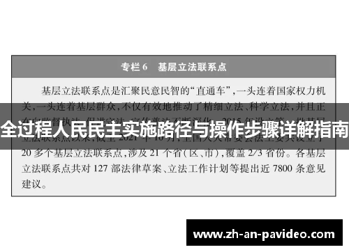 全过程人民民主实施路径与操作步骤详解指南