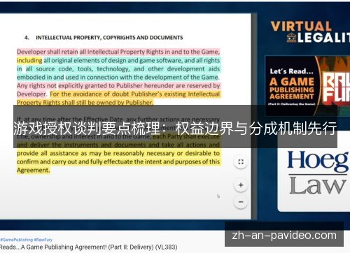 游戏授权谈判要点梳理：权益边界与分成机制先行